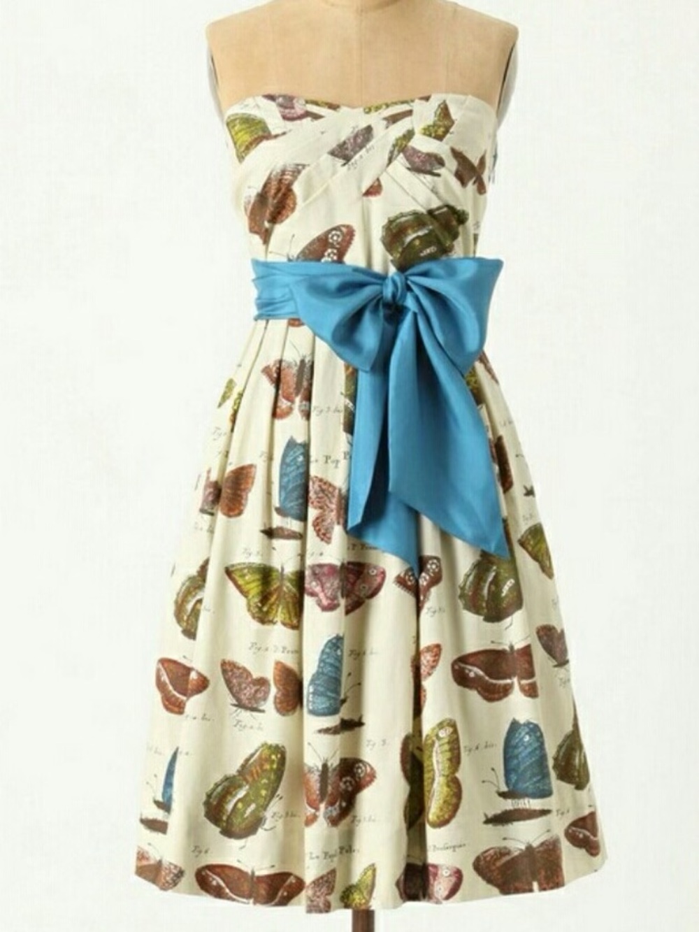 Maeve Anthropologie Butterfly Print Dress Coquette Cottagecore Y2K Size 0